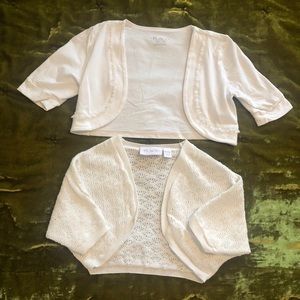 GIRLS CROPPED SHORT SLEEVES CAPE/CARDIGAN